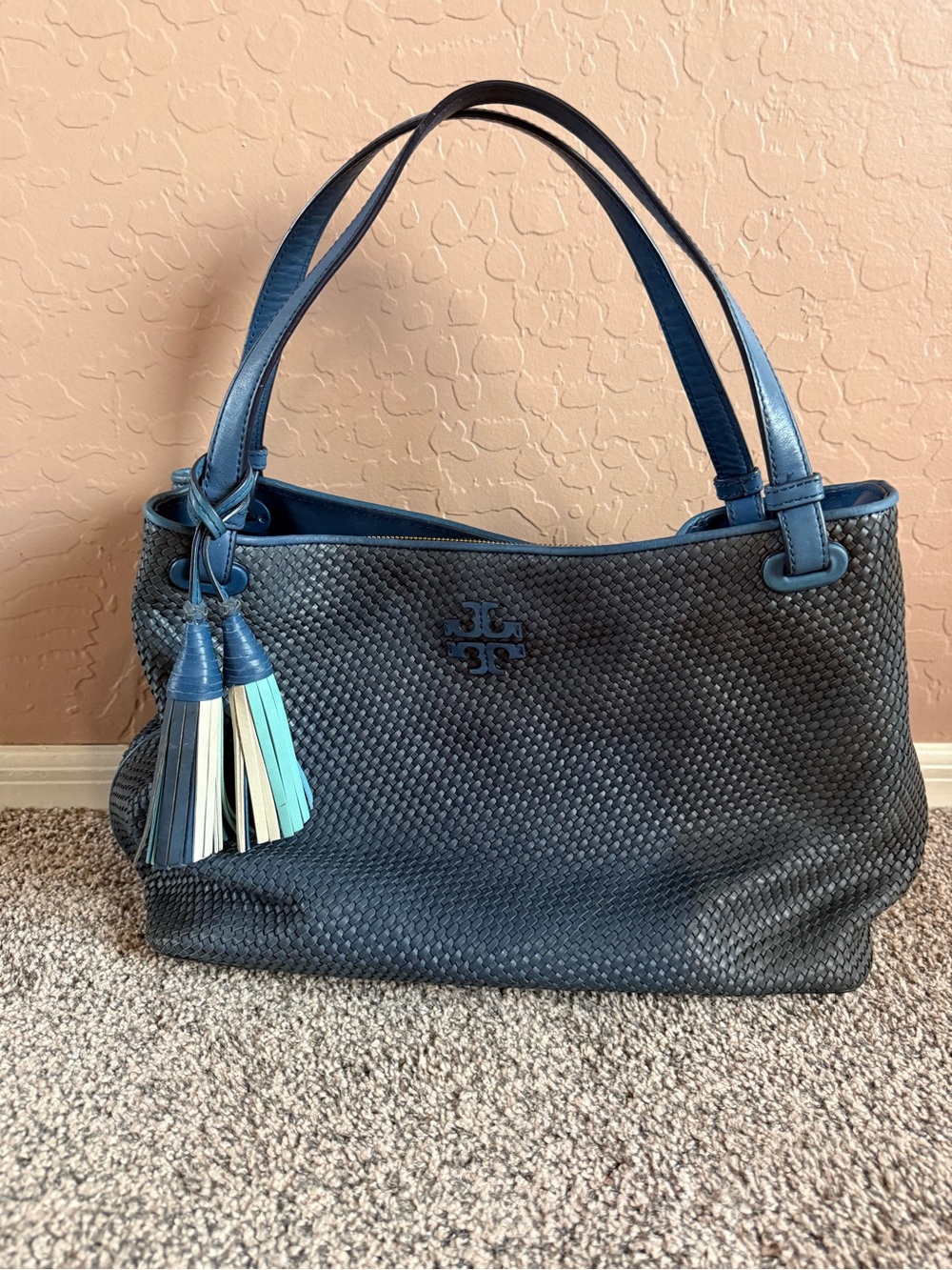Tory Burch Woven Leather Shoulder Bag